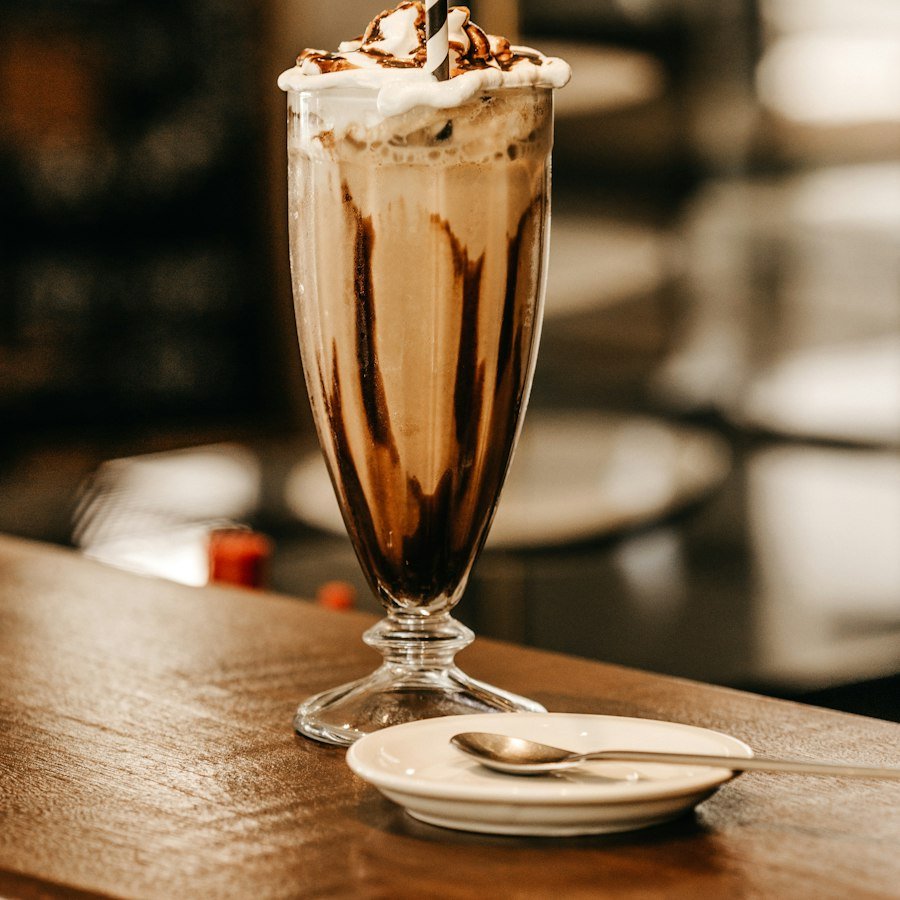 Caramel Crunch Milkshake Market Deeping, Twix milkshake with whipped cream from Eastern Promise